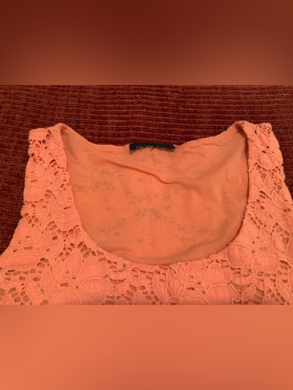 Orange Floral Tank Top - Picture 3 of 11